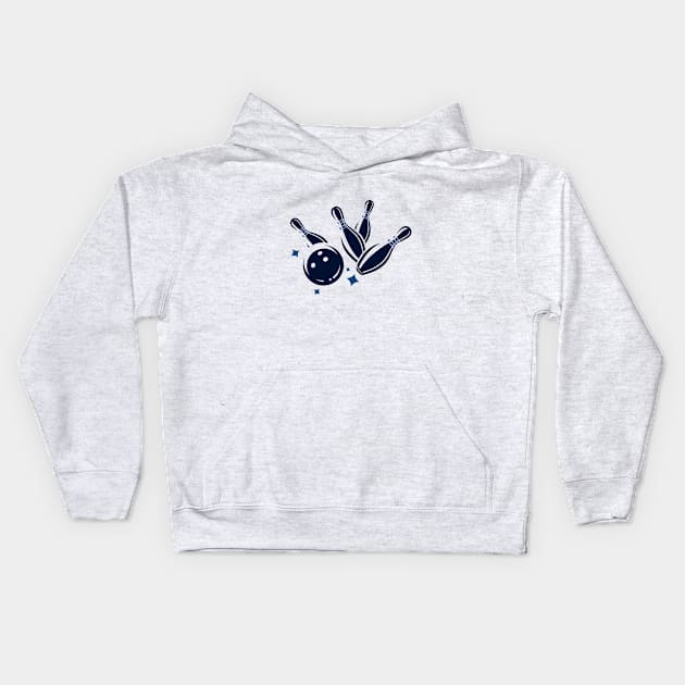 Bowling Kids Hoodie by Magniftee